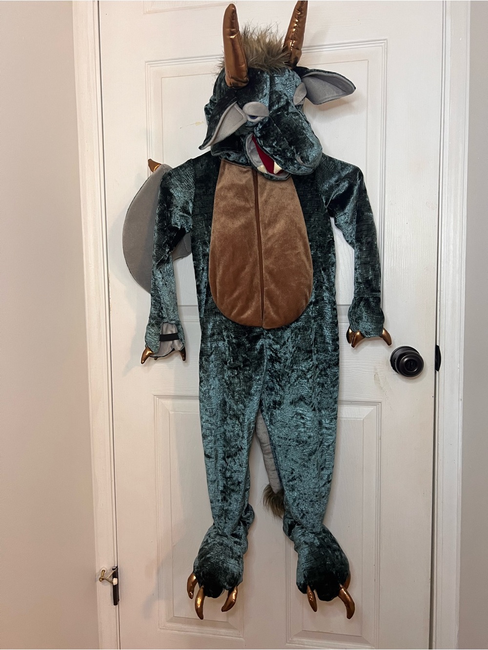 FAO Schwarz Green Plush Dragon Costume 5T